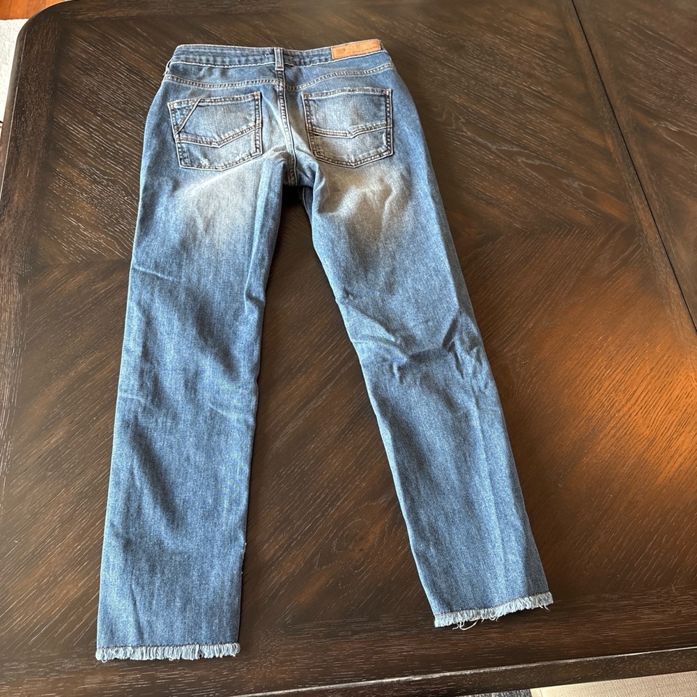 Zadig & Voltaire Eva Studded Distressed Slim Jeans Light Wash Sz 26 luxury demin - Picture 5 of 14